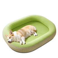Coussin pour animaux de compagnie imperméable et lavable, ovale, pour chiens et chats, avec housse amovible, pour chiens de petite et moyenne taille, toutes saisons, intérieur