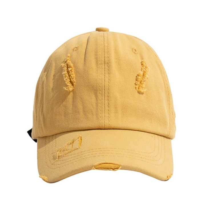 Wholesale Vintage Washed Distressed Cotton Frayed Dad Hat  display picture 1