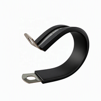 Collier de serrage à vis sans fin en acier inoxydable 304 avec coussinet en caoutchouc, 15 mm et 20 mm, pour faisceau de câbles, vente en gros, OEM
