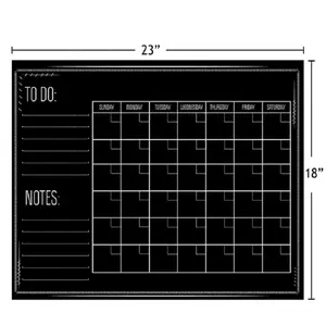 Hotsales Custom Made Frigorifero scheda di Gesso Mensile Calendario Planner Settimanale con Marcatori e Gomma frigorifero magnete nota pad