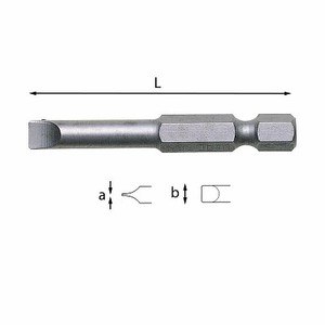 1/4\" Drive 664\" Slotted <b>Screw</b> <b>Bits</b> for Power <b>Screw</b> <b>Drivers</b> - Product Image 1