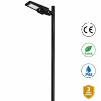 Lampe solaire LED murale ou à poteau 1900LM pour jardin, entrée, bureau, appartement, cour, éclairage extérieur