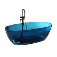 Baignoires italiennes de luxe en résine cristalline Baignoires autoportantes en résine transparente à surface solide