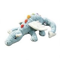 Peluche douce en forme de dragon ailé, jouet en coton PP rembourré, animal en peluche pour cadeau d'anniversaire ou de Noël