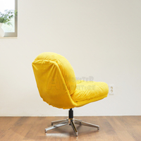 Juego de Sillón Otomano Le Muse, Comodidad Vibrante, Estilo Moderno, Terciopelo, Altura Ajustable, Base Estable, Relajación, Material de Poliéster
