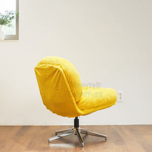 Ensemble fauteuil et pouf Le Muse, confort vibrant, vie moderne, velours côtelé, hauteur réglable, base stable, relaxation - Product Image 5