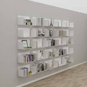 Kinno Bắc Âu Sáng Tạo Kim Loại Phân Vùng Đa-Hai Lớp Sắt Tường Treo Kệ Cho Phòng Ngủ Trang Trí Sắt Lớp Bắc Âu Đồ Nội Thất - Product Image 1