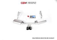 Silenciador de Escape CGW CNC de Alto Rendimiento, de Acero Inoxidable o Titanio, con Ajuste Perfecto para Porsche Cayman 981
