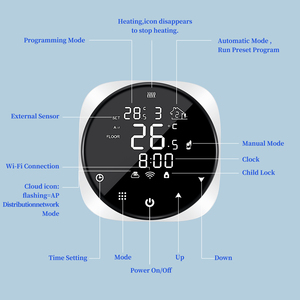 HY316 Bộ Điều Nhiệt Gia Đình Thông Minh Để Sưởi Ấm Sàn Điện Hệ Thống Sưởi Ấm Lập Trình Kỹ Thuật Số Bộ Điều Nhiệt Điều Khiển Ứng Dụng Wifi 16A - Product Image 4