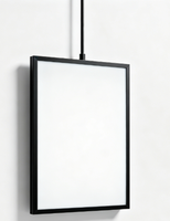 Boîte à lumière LED pour vitrine, cadre d'affichage rétroéclairé en acrylique ultra-plat personnalisable à fixation murale magnétique