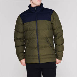 เสื้อโค้ทเข้ารูปพอดีตัวของผู้ชายเสื้อแจ็คเก็ตขนเป็ดคอตั้งมีซิปมาใหม่ - Product Image 2