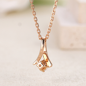 Venta al por mayor 18K oro rosa sólido Real calidad superior diamante Natural diseño Irregular colgantes bonito regalo para novia para cumpleaños - Product Image 4