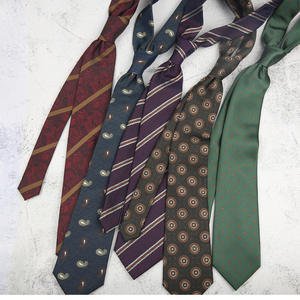 <span class=keywords><strong>Corbata</strong></span> de Hombre Estilo Casual Retro, Jacquard Marrón, Verde Oscuro, Estampado de Flores de Paisley, 8CM, Poliéster, Estilo Formal - Product Image 6