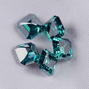 SICGEM 6mm 1 carato Asscher taglio verde scuro Color smeraldo VVS Moissanite pietre sciolte un pezzo singolare fantasia gemma - Product Image 6