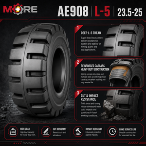 ยางรถบรรทุกหนัก 23.5-25 OTR รุ่น AE908 ลาย L5 40PR สำหรับงานขุดดินและงานเหล็กหลอม - Product Image 3