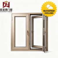 Ventana Abatible Horizontal Moderna de Alto Rendimiento y Bajo Costo, de Aleación de Aluminio Negro, con Puente Térmico, Doble Acristalamiento y Vidrio Templado