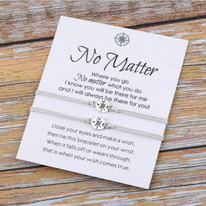 Pulsera con colgante de brújula para parejas, regalo para mamá, papá, amante, mejor amiga, hermana, No matoros - Product Image 2