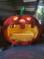 Chaise de citrouille de siège de citrouille d'Halloween en fibre de verre de 7 pieds de hauteur avec décoration légère