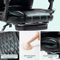 Vente en gros Bon marché de bonne qualité Fauteuil de bureau pivotant et confortable en cuir pour patron à massage complet avec repose-pieds