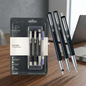 ปากกาโรลเลอร์บอล ปากกาหมึกซึม ปากกาลูกลื่น รุ่น Parker Vector Standard ชุด 3 ชิ้น (สีดำ รุ่น P57) - Product Image 2