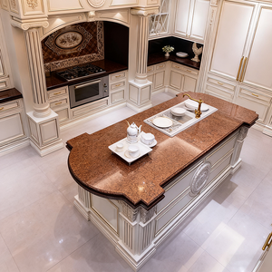 Godi tự nhiên Millwork đảo trắng Tường các nhà sản xuất rắn gỗ sang trọng đựng thức ăn cổ điển tủ bếp truyền thống - Product Image 1