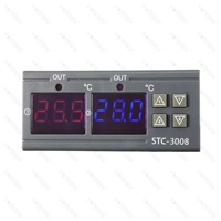 Contrôleur de température numérique double STC-3008 Thermostat 10A avec sonde de capteur NTC Thermorégulateur