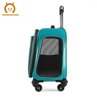 Valise chariot pour animal de compagnie, caisse de voyage, portable, pour les chats, la voiture, le chien, Shiba Inu cori, à air