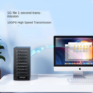 DS8032 Hoodblue yangın mavi sabit Disk kabine 8 Disk dizisi yüksek hızlı USB3.2 doğrudan ekli depolama Video klip bellek masaüstü - Product Image 3