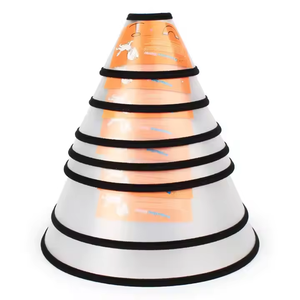 E-collier en plastique réglable pour chats chiens Style classique cônes élisabéthains Anti-morsure collier pour animaux de compagnie fourrure pour la récupération postopératoire - Product Image 5