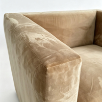 Luxuriöses Mid-Modern Quadratisches Modulares 3-Sitzer Samt-Relaxsofa für Wohnzimmer Villa Lager