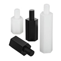 Prix usine hex pcb M2 M3 M4 M5 hex naturel pcb nylon plastique entretoise femelle isolation entretoise