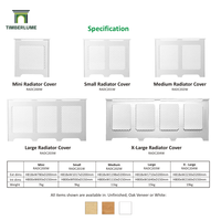 Cache-radiateur classique en MDF extra-large, blanc ou placage chêne, gamme complète de caches pour radiateur, best-seller au Royaume-Uni
