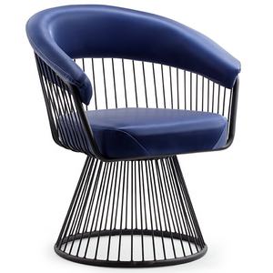 <span class=keywords><strong>Fauteuil</strong></span> moderne industriel en cuir PU marron avec base en fil métallique <span class=keywords><strong>noir</strong></span> pour restaurant, café, bar, mobilier de salle à manger - Product Image 6
