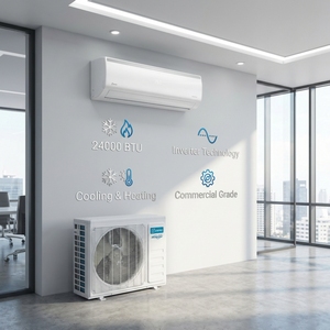 Aire Acondicionado Mini Split sin Ductos de Grado Comercial de 230V y 24000 BTU, Sistema de Calefacción y Refrigeración con Bomba de Calor para Habitaciones Grandes y Oficinas - Product Image 1