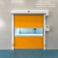 Portes de sécurité à enroulement rapide personnalisables Outus, système modulaire intelligent, résistant au vent, en PVC composite industriel