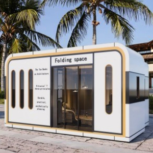 Nueva Cápsula de acero prefabricada de lujo portátil desmontable de 20 pies y 40 pies cabina casa apartamento USO DE Hotel al aire libre instalación rápida - Product Image 4