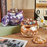 LEQU Pot Joyeux et Ludique avec Couvercle, Moule en Silicone pour Résine Époxy, Boîte de Rangement, Pot à Bonbons, Conteneur à Bijoux, Décoration d'Intérieur