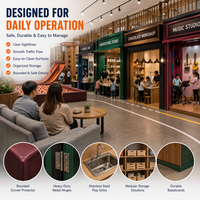 Parc de jeux intérieur pour école culinaire, bassin à balles Thème Chocolat, Zones d'activités interactives en vitrine, Projet FEC