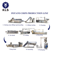 Línea de Procesamiento de Papas Fritas Eléctrica Comercial KLS con Intercambiador de Calor, Equipo Automático para Hacer Papas Fritas de Bajo Costo