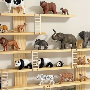 Étagères en bois pour jouets d'enfants, présentoir en bois pour chambres d'enfants, présentoir pour figurines et poupées, étagère <span class=keywords><strong>murale</strong></span> flottante en bois - Product Image 2