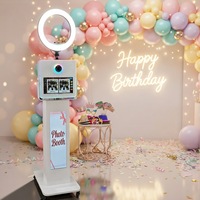 Photomaton de mariage à impression instantanée, écran tactile 15,6 pouces, machine à photomaton avec support d'imprimante, lecture d'écran LCD 29 pouces