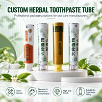 Tube de dentifrice en aluminium et plastique de 15 ml, mini-contenant laminé à presser avec bouchon à vis, impression UV, logo personnalisé