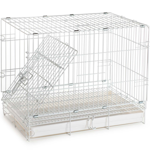 Cages à oiseaux rectangulaires pliables en acier inoxydable de haute qualité avec porte latérale, durables et idéales pour l'élevage en usine - Product Image 5