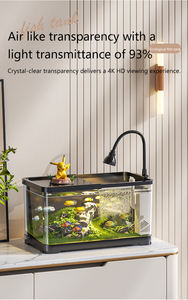 Nieuw transparant plastic bureau-<span class=keywords><strong>aquarium</strong></span> voor luie mensen, klein tot middelgroot ecologisch landschap <span class=keywords><strong>aquarium</strong></span> voor de woonkamer - Product Image 5