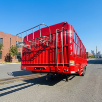 Semi-remorque en acier pour le transport de légumes, fruits, cultures et bétail, 2/3/4 essieux, capacité de charge 40-50 tonnes, usage intensif