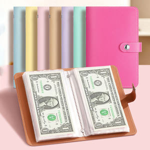 Biểu tượng tùy chỉnh A6 PU da Bìa tiền mặt nhồi tiết kiệm chất kết dính Ngân sách chất kết dính với tiền mặt phong bì - Product Image 4