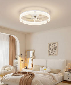 Ventilateur de plafond en métal à 7 pales, faible bruit (<30 dB), moteur CC à 6 vitesses, lumière LED à intensité variable, application intelligente et télécommande, pour chambre à coucher - Product Image 5