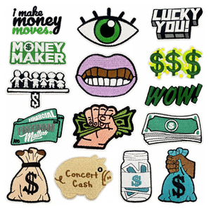 ฉันทำแพทช์ปักลายเงินตราดอลลาร์เพื่อเสริมความมั่งคั่ง สามารถรีดติดได้ - Product Image 1