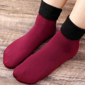 Thermal <b>Socks</b> Women Winter Warm Thicken Fleece Short <b>Socks</b> Cashmere Wool <b>Socks</b> Snow Velvet Boots Home Floor Wear - Product Image 6