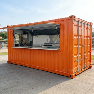 Quiosco de Cocina Contemporáneo, Cafetería Móvil, Restaurante, Barra de Acero, Negocio Modular, Camión de Comida, Contenedor de Envío, Espacio Amplio - Product Image 1